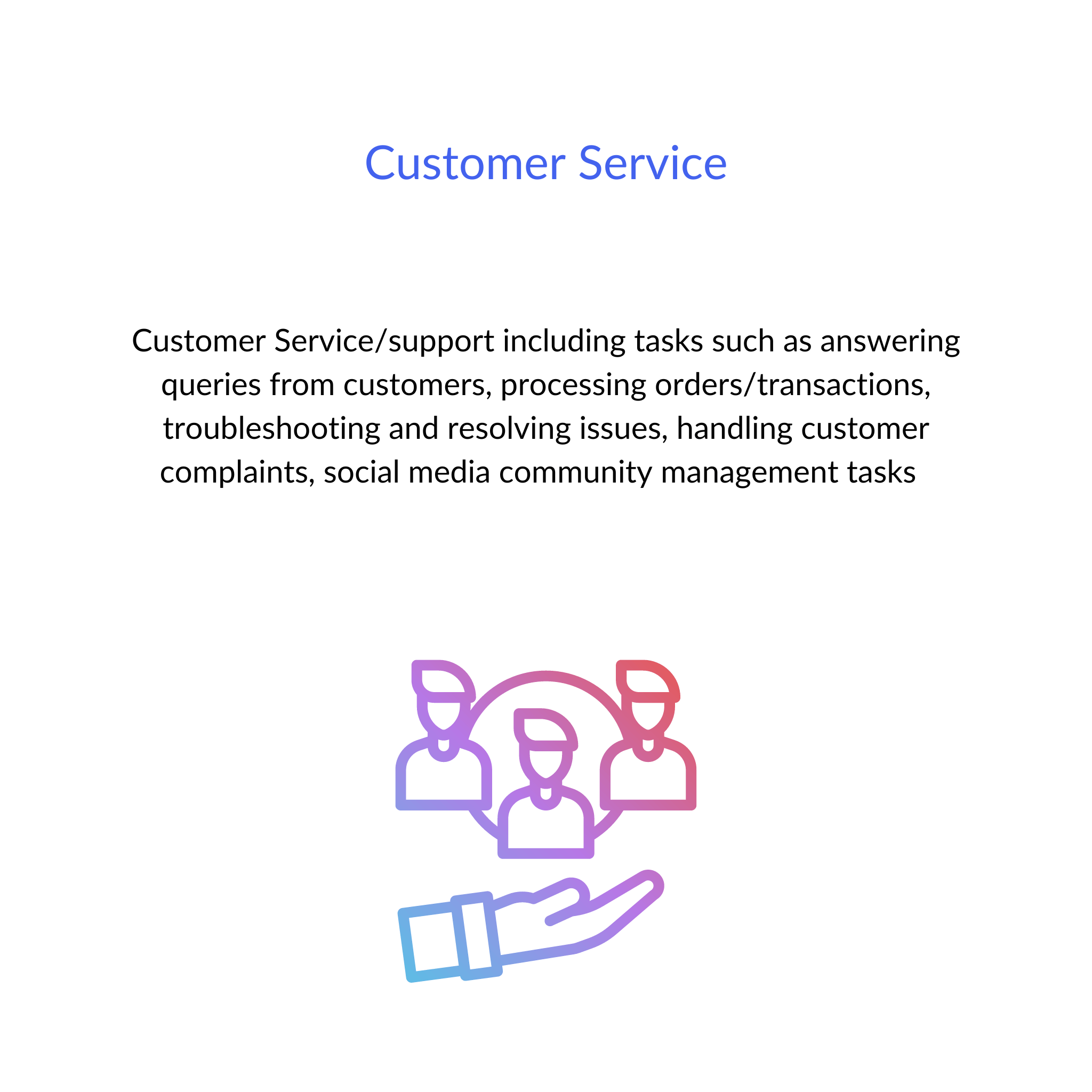 Customer Support Service - CC Shared Services