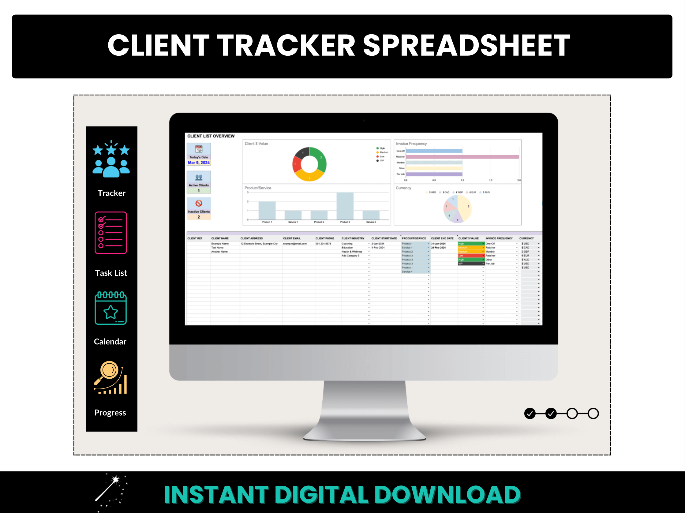 Client Tracker Spreadsheet Template