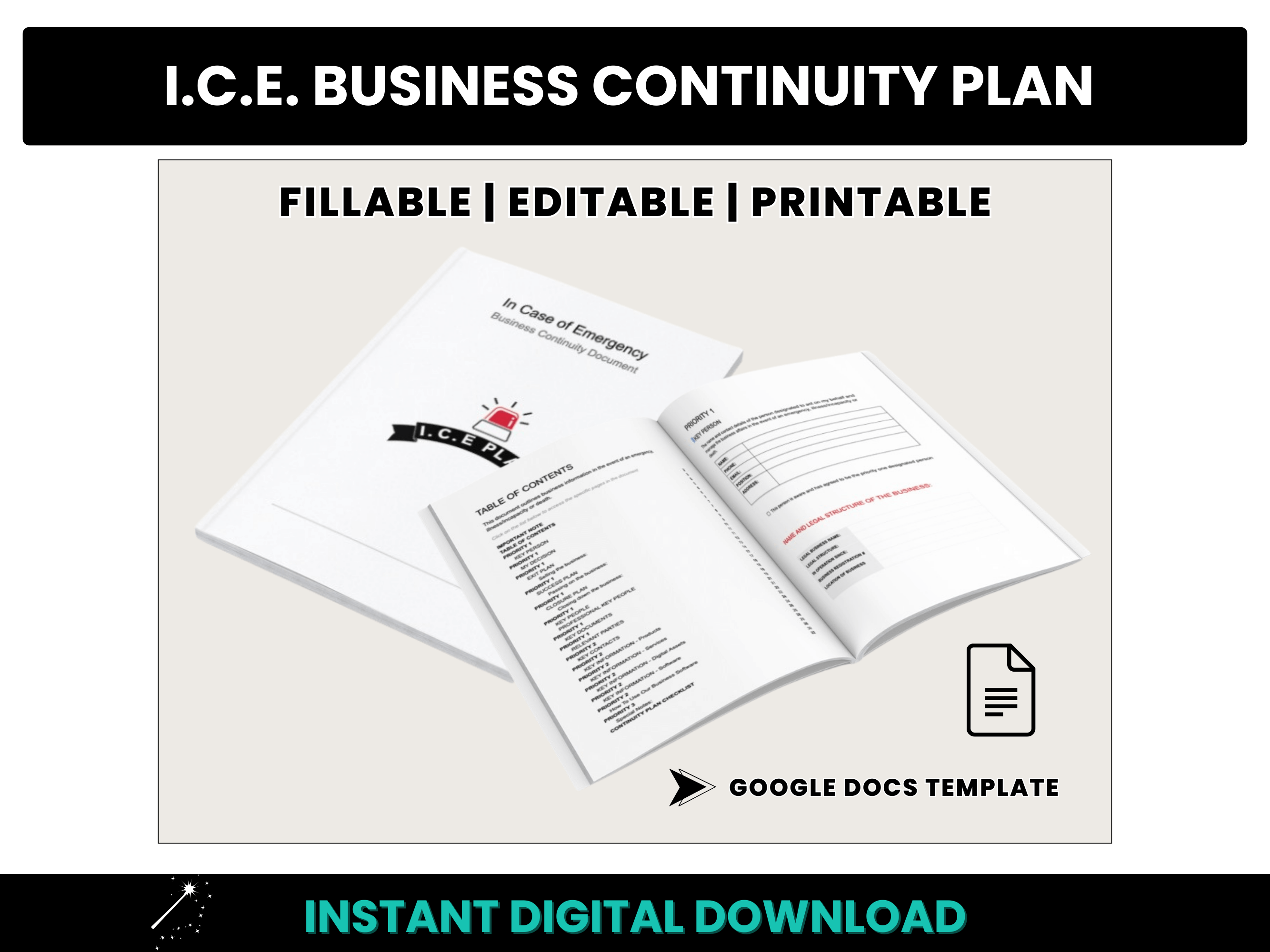 ICE Business Continuity Plan - Google Docs Template