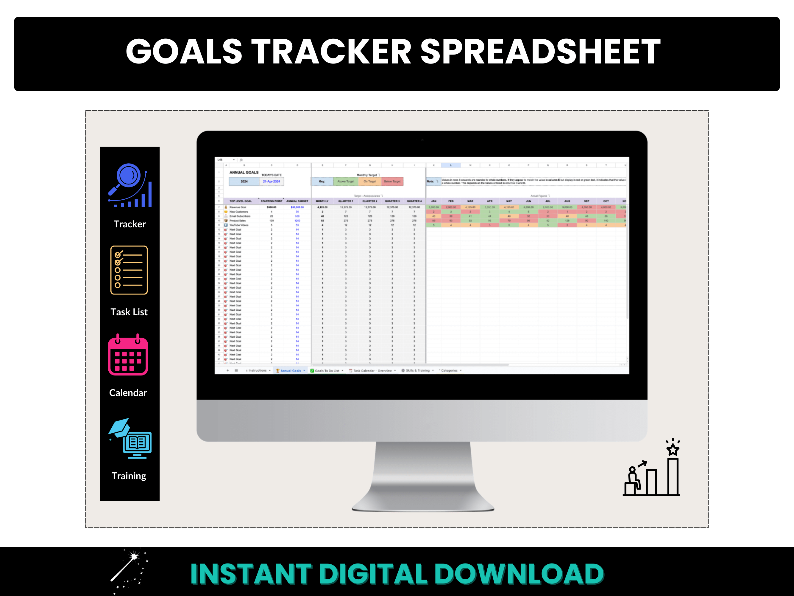 Goals Tracker Spreadsheet 