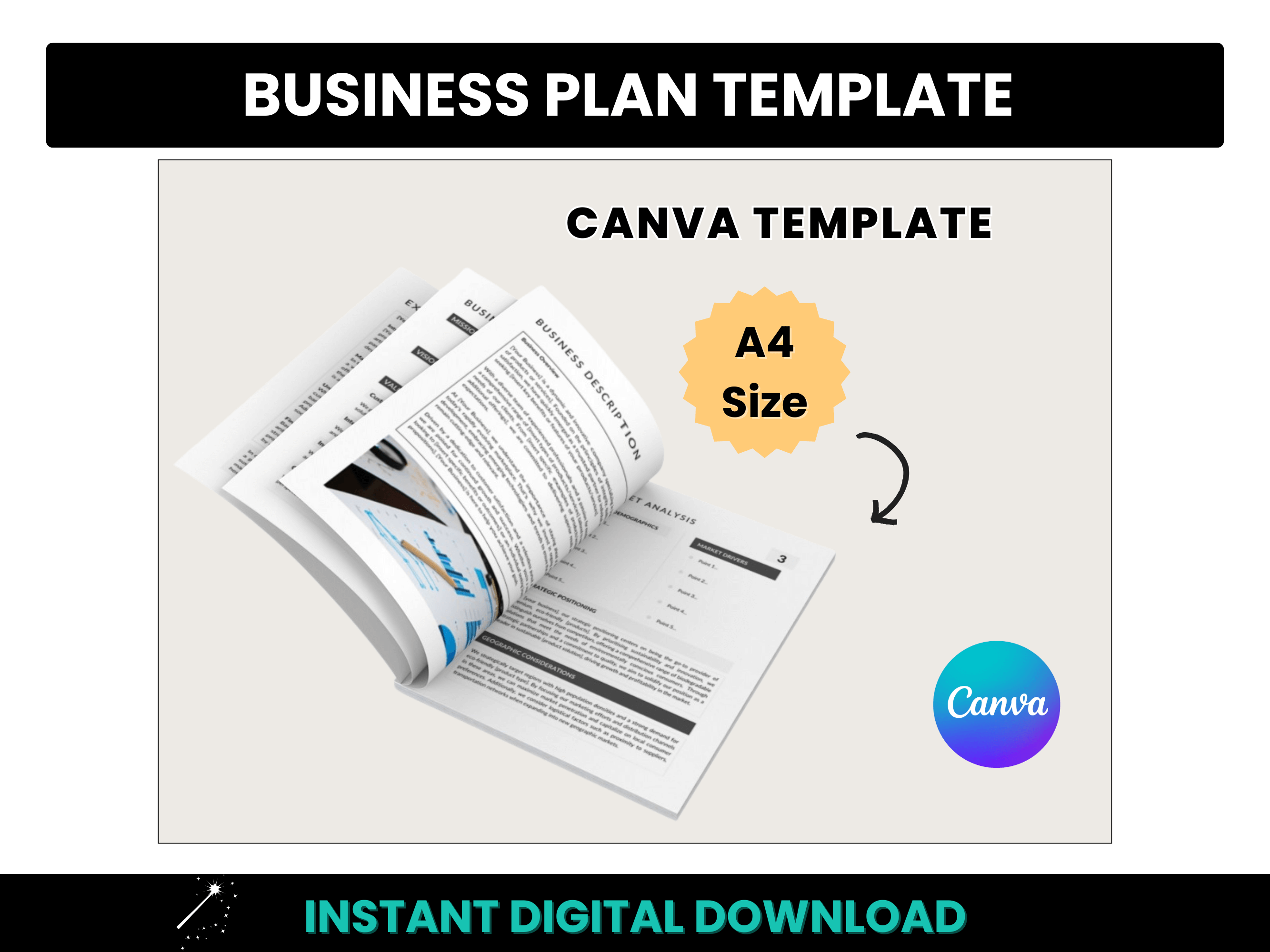 Business Plan Template - A4 Size 