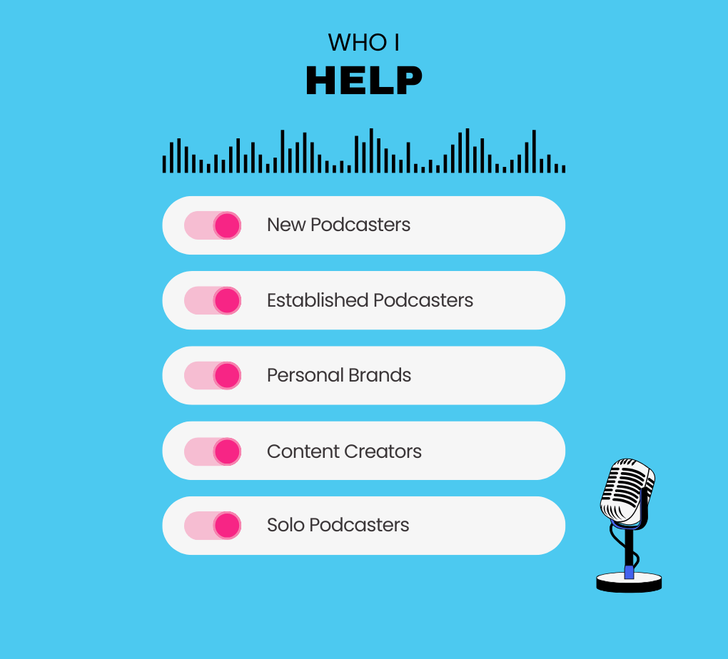 Who I help infographic image